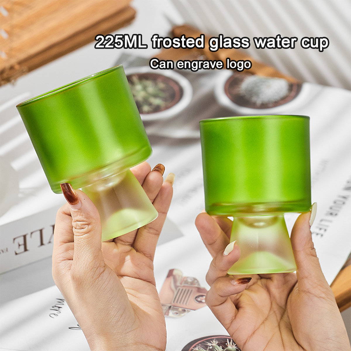 Wine Beer Logo - (Can Engrave Logo) 220ML Crystal Glass