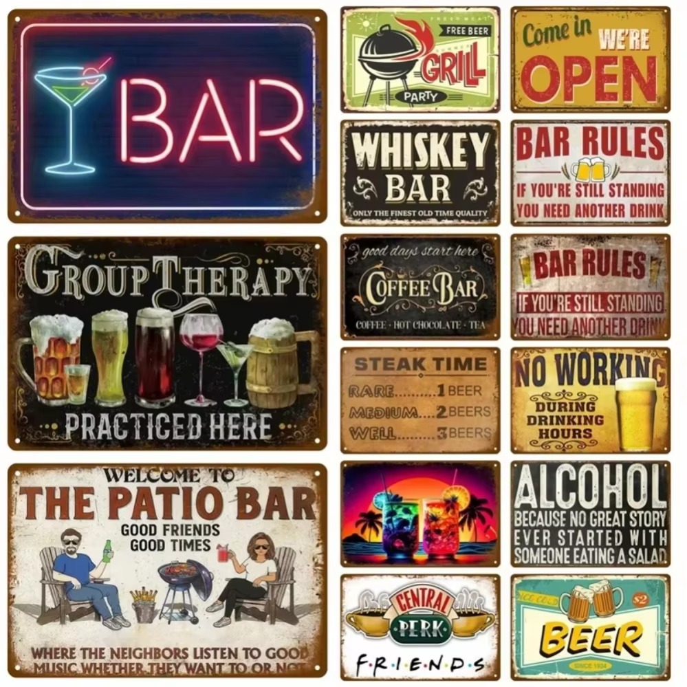 Wine Beer Brand - DrinkHeritage's Retro Alcohol Brand Tin Decor: