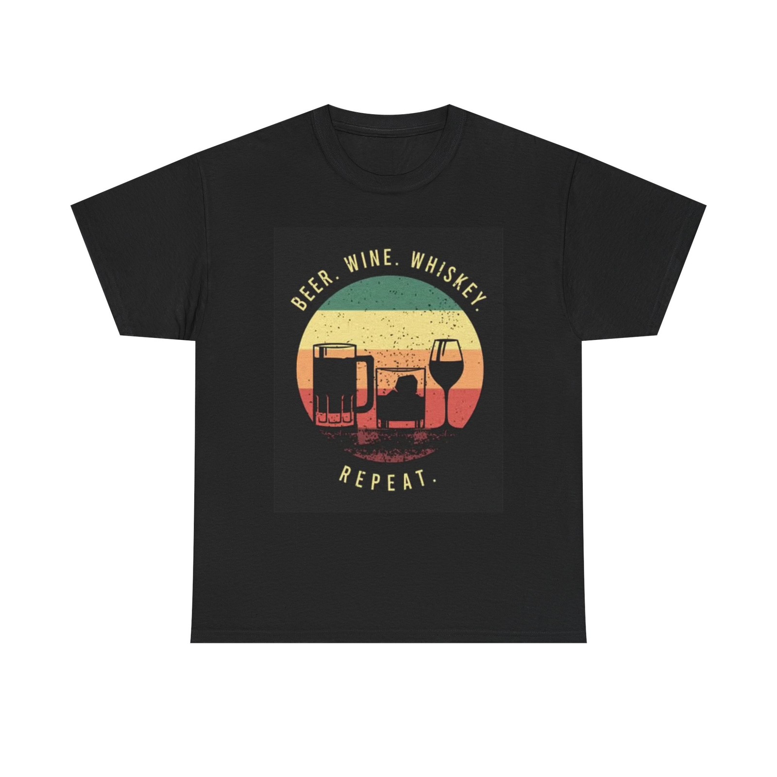 Wine Beer The Whiskey - Beer Whiskey Wine Graphic T Shirt