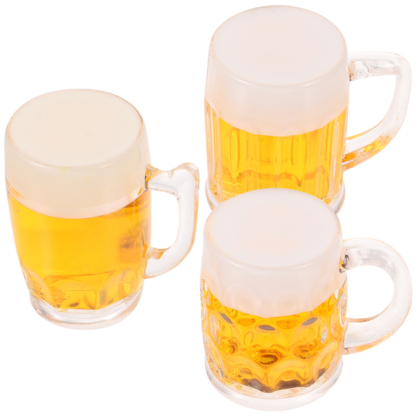 Craft Beer & Wine U- - 3Pcs Lifelike Beer Mug Charms Fine