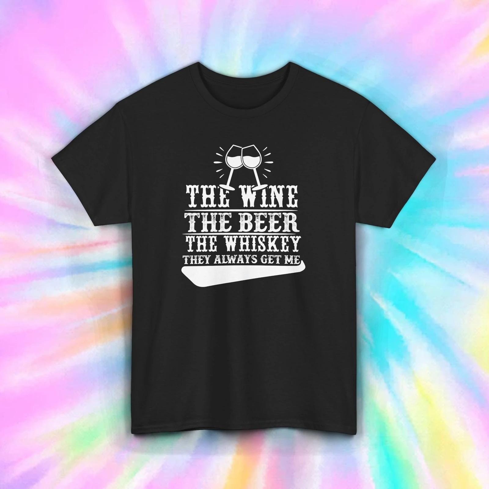 Wine Beer The Whiskey - Wine Beer Whiskey Shirt Funny Alcohol