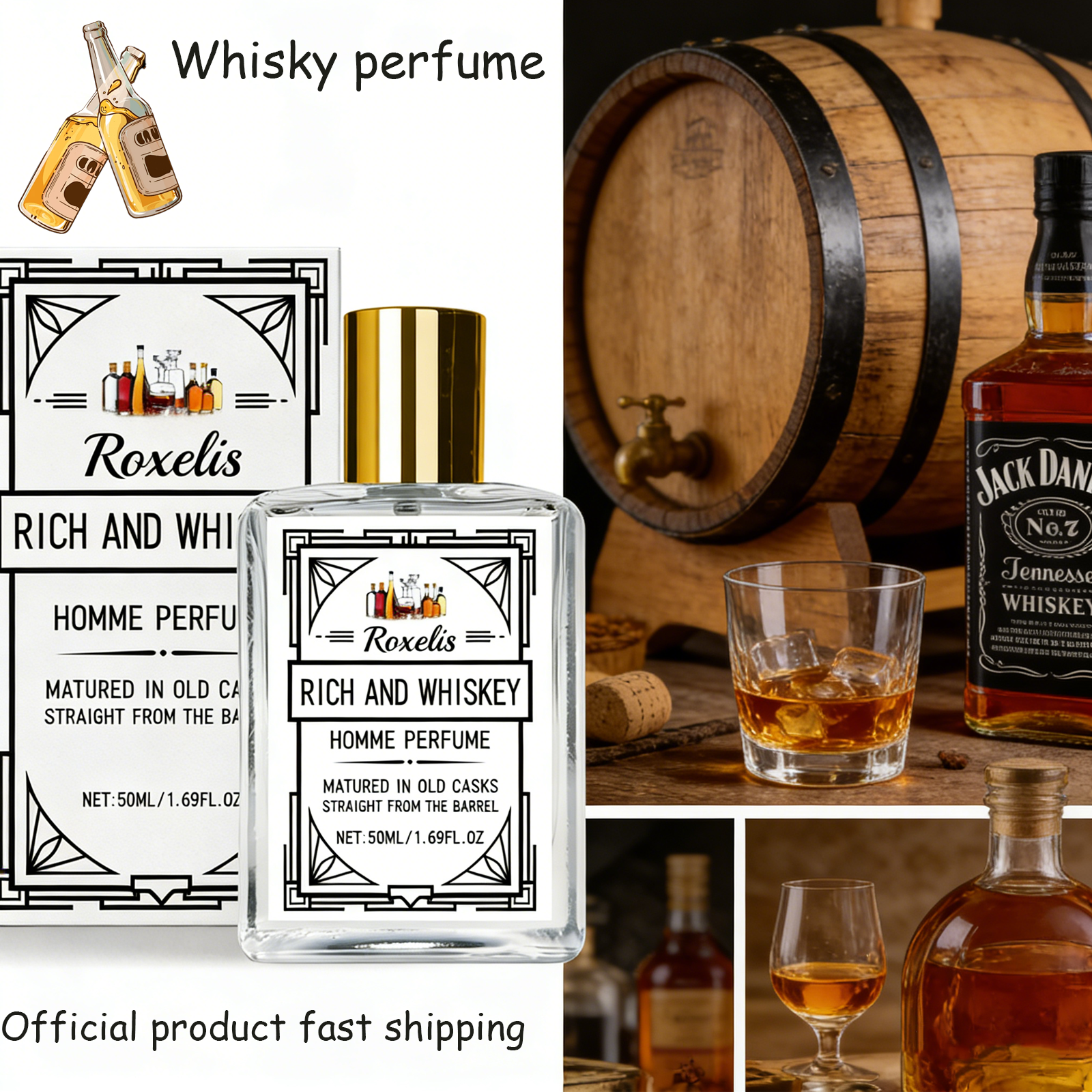 Wine&Beer Help - Roxelis 50ml Charm Whisky Men's perfume