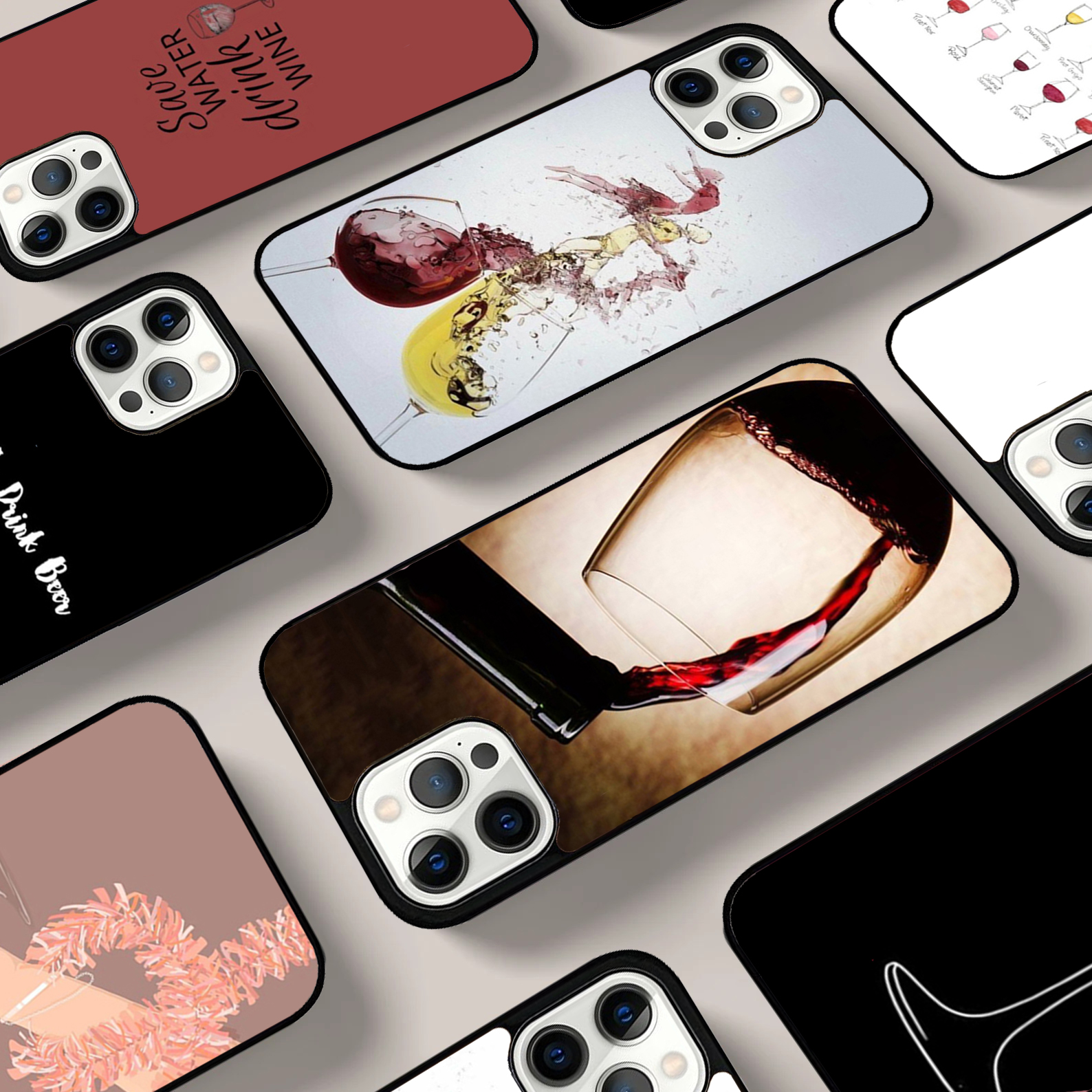 Drink Beer Red Wine Phone Case - Wine Plus Beer บทวิจารณ์และราคา