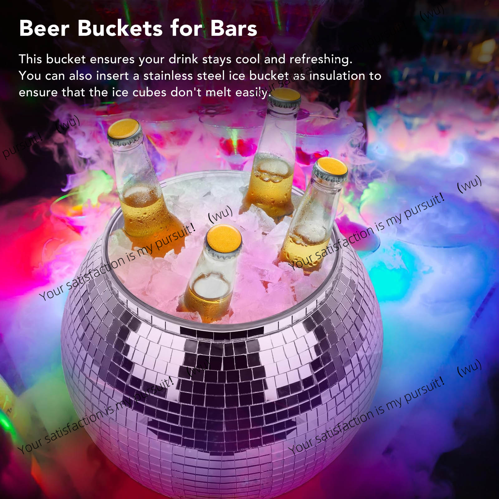 Ice Bucket Plastic Large Capac - Ice Bucket Silver บทวิจารณ์และราคา