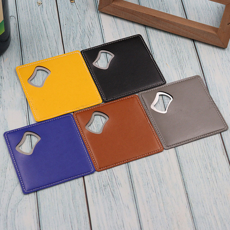 100Pcs PU Leather Custom Compa - Wine Beer Logo บทวิจารณ์และราคา