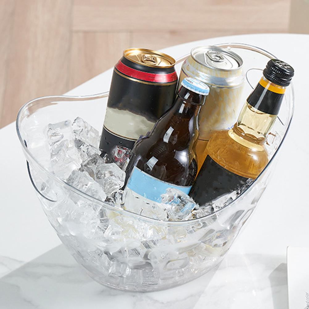 PET Plastic Ice Bucket Clear B - Ice Bucket Silver บทวิจารณ์และราคา