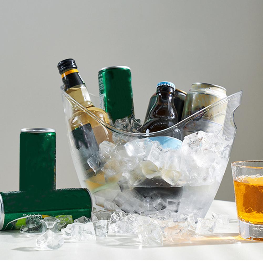 PET Plastic Ice Bucket Clear B - Ice Bucket Silver บทวิจารณ์และราคา