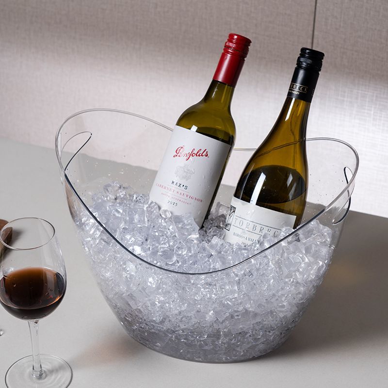 4L/8L Clear Plastic Ice Cube S - Ice Bucket Silver บทวิจารณ์และราคา