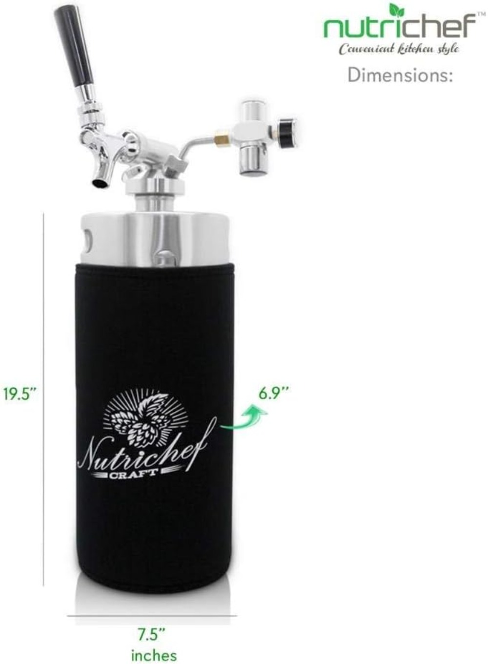 Pressurized Growler Tap System - Craft Beer & Wine U- บทวิจารณ์และราคา