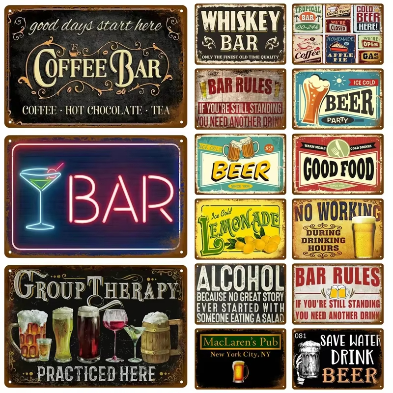 Metal Sign Whiskey Wine Alcoho - Wine Beer Brand บทวิจารณ์และราคา