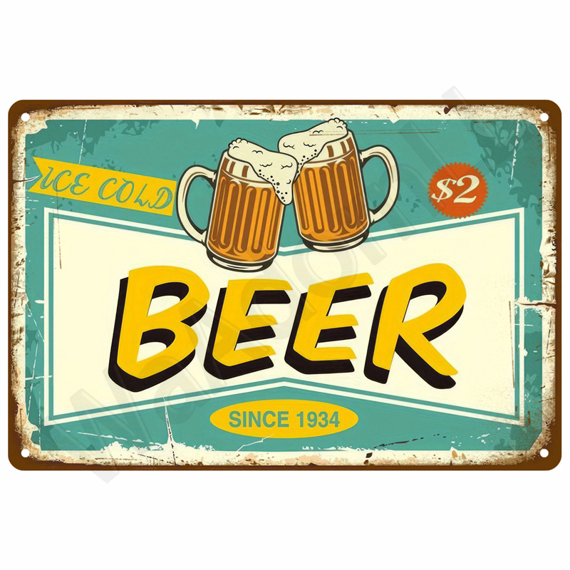 Metal Sign Whiskey Wine Alcoho - Wine Beer Brand บทวิจารณ์และราคา