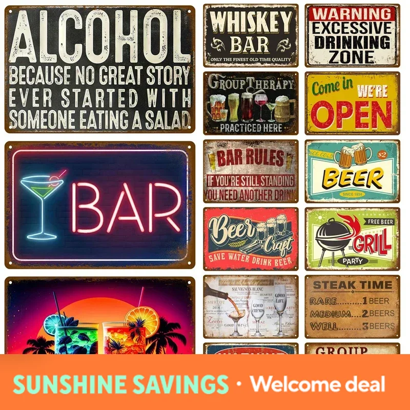 Metal Sign Whiskey Wine Alcoho - Wine Beer Brand บทวิจารณ์และราคา