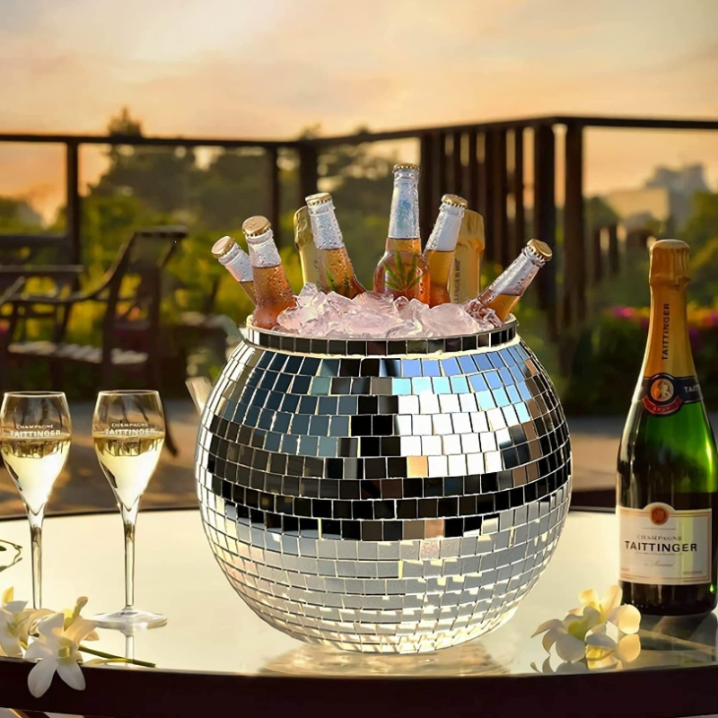 Disco Ice Ball Bucket Mirror S - Ice Bucket Silver บทวิจารณ์และราคา