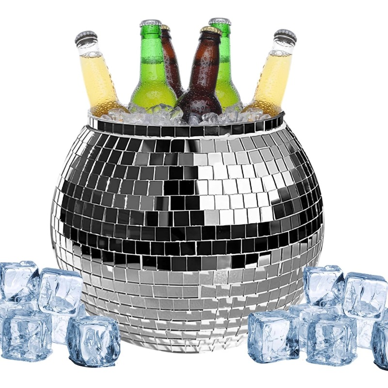 Disco Ice Ball Bucket Mirror S - Ice Bucket Silver บทวิจารณ์และราคา