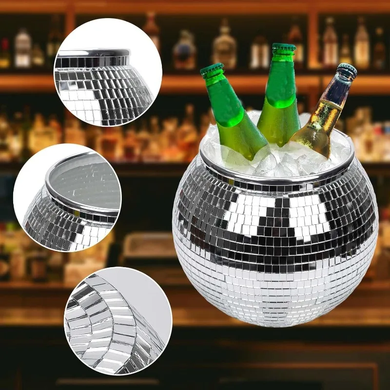 Disco Ice Ball Bucket Mirror S - Ice Bucket Silver บทวิจารณ์และราคา