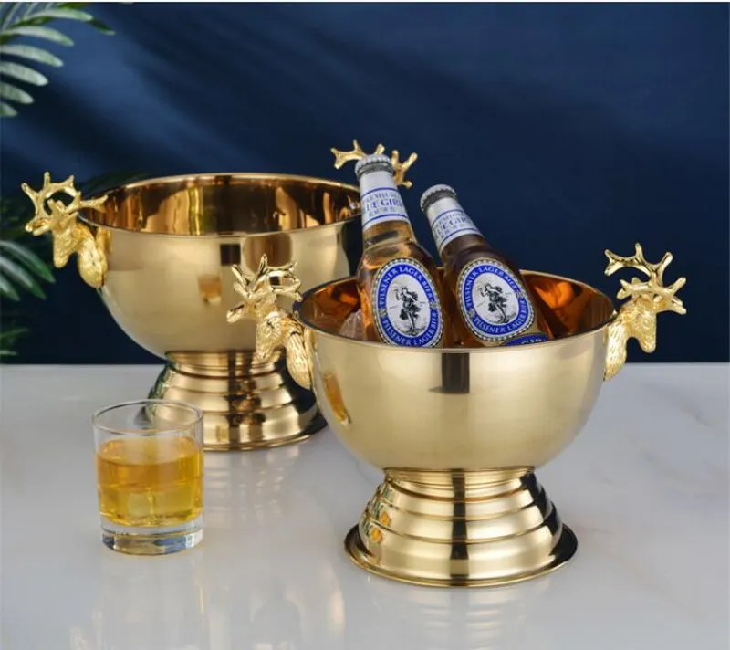 304 stainless steel Deer Head  - Ice Bucket Silver บทวิจารณ์และราคา