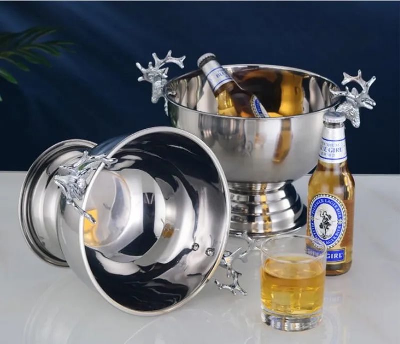 304 stainless steel Deer Head  - Ice Bucket Silver บทวิจารณ์และราคา