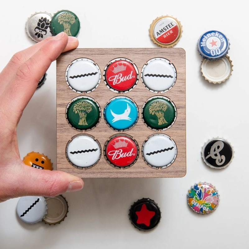 Wood Beer Cap Collector Coaste - Craft Beer & Wine U- บทวิจารณ์และราคา