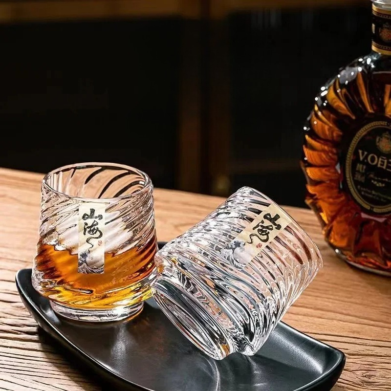 Glass Whiskey Cup Set Shanhai  - Wine Beer The Whiskey บทวิจารณ์และราคา