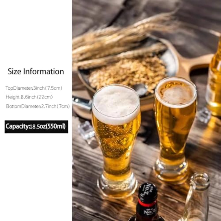 Pilsner Beer Glasses, 18.5oz B - Craft Beer & Wine U- บทวิจารณ์และราคา