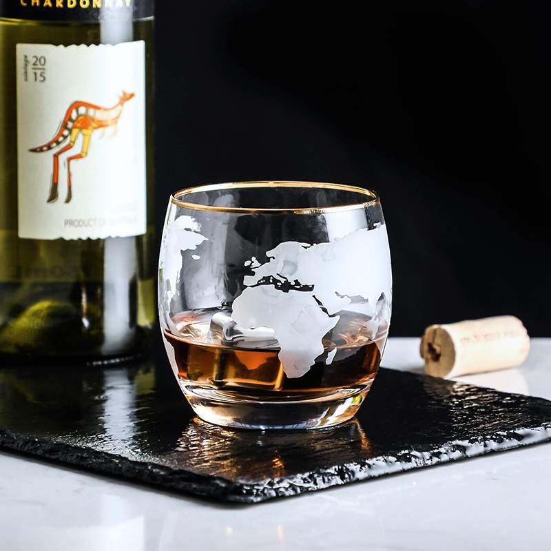 World Map Whisky Wine Glass  V - Wine Beer World บทวิจารณ์และราคา