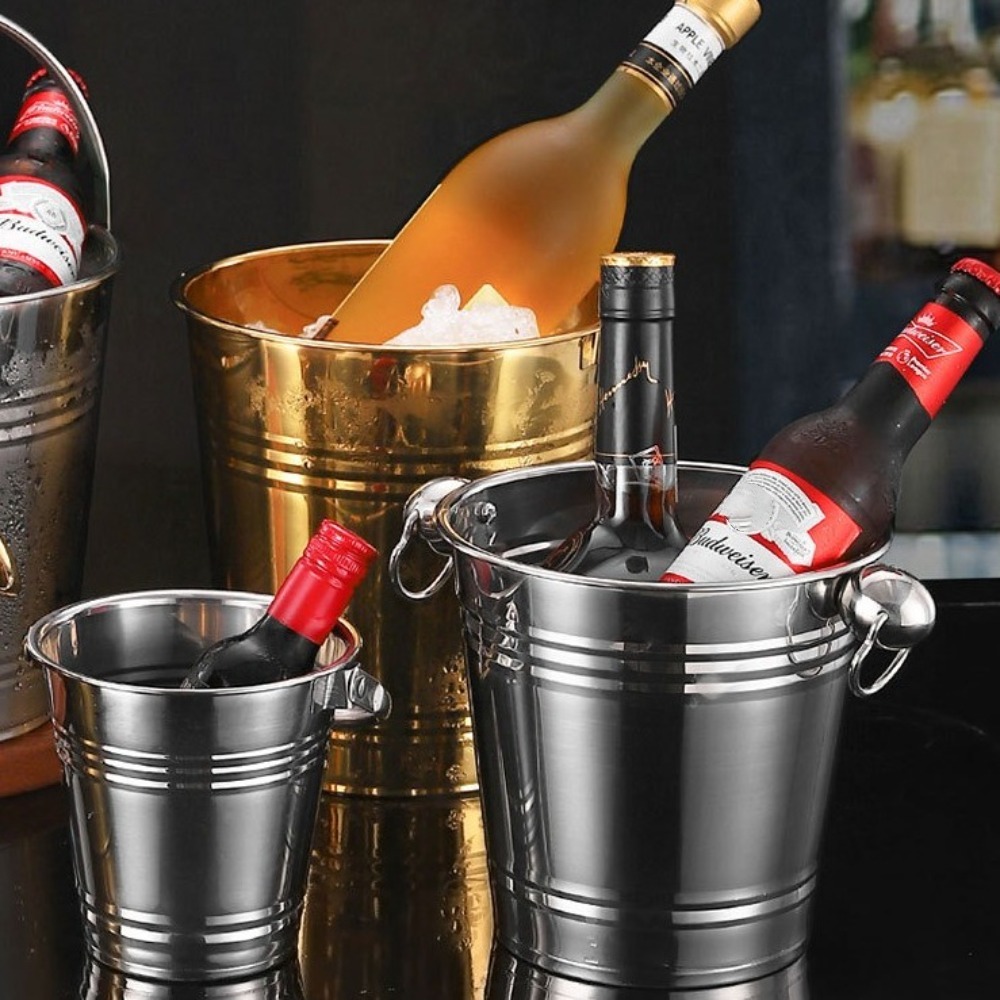 Multifunctional Stainless Stee - Ice Bucket Silver บทวิจารณ์และราคา