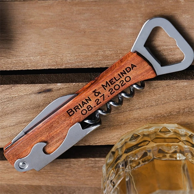 Custom Engraved Name Text Wood - Wine Beer Brand บทวิจารณ์และราคา