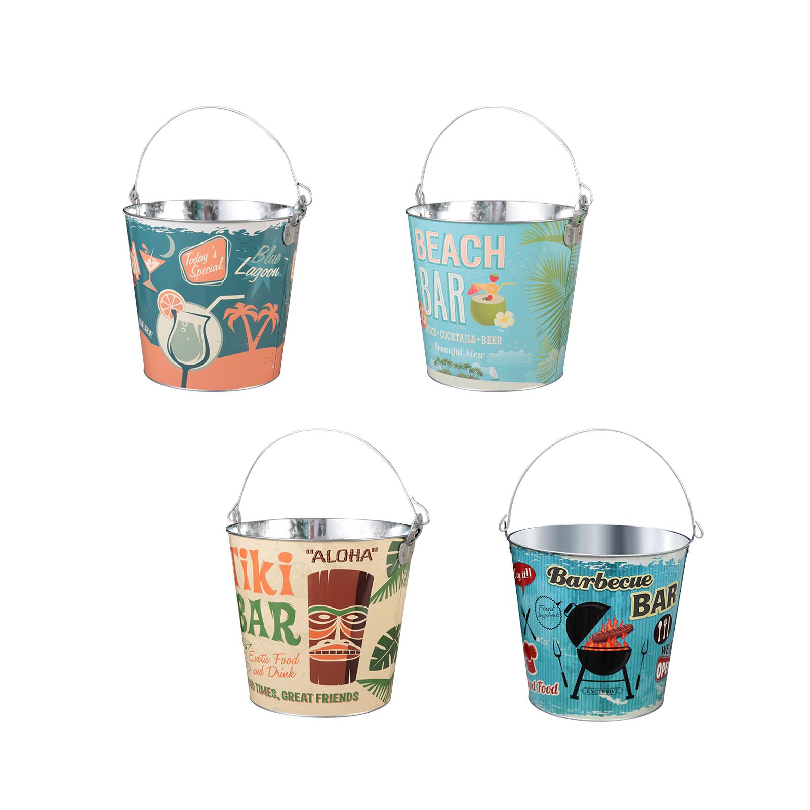 Round Wine Bucket Ice Containe - Ice Bucket Silver บทวิจารณ์และราคา