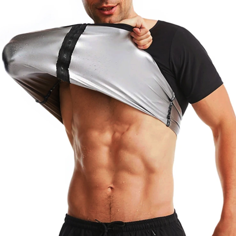 Mens Shaper Workout Shirt Shor - Ice Bucket Silver บทวิจารณ์และราคา