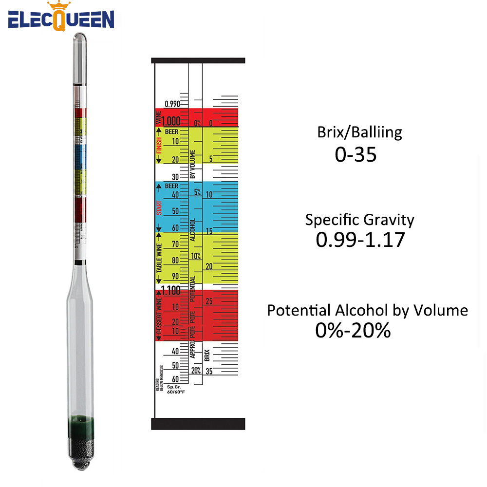 3 Scale Hydrometer For Wine Be - Wine Beer And Cider บทวิจารณ์และราคา