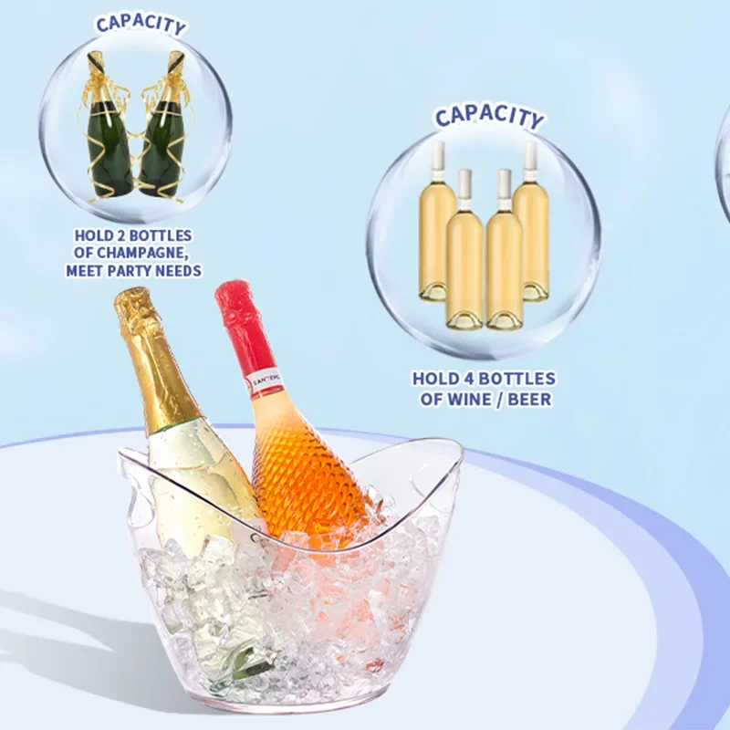 Clear 4L Ice Bucket Ice Shovel - Ice Bucket Silver บทวิจารณ์และราคา