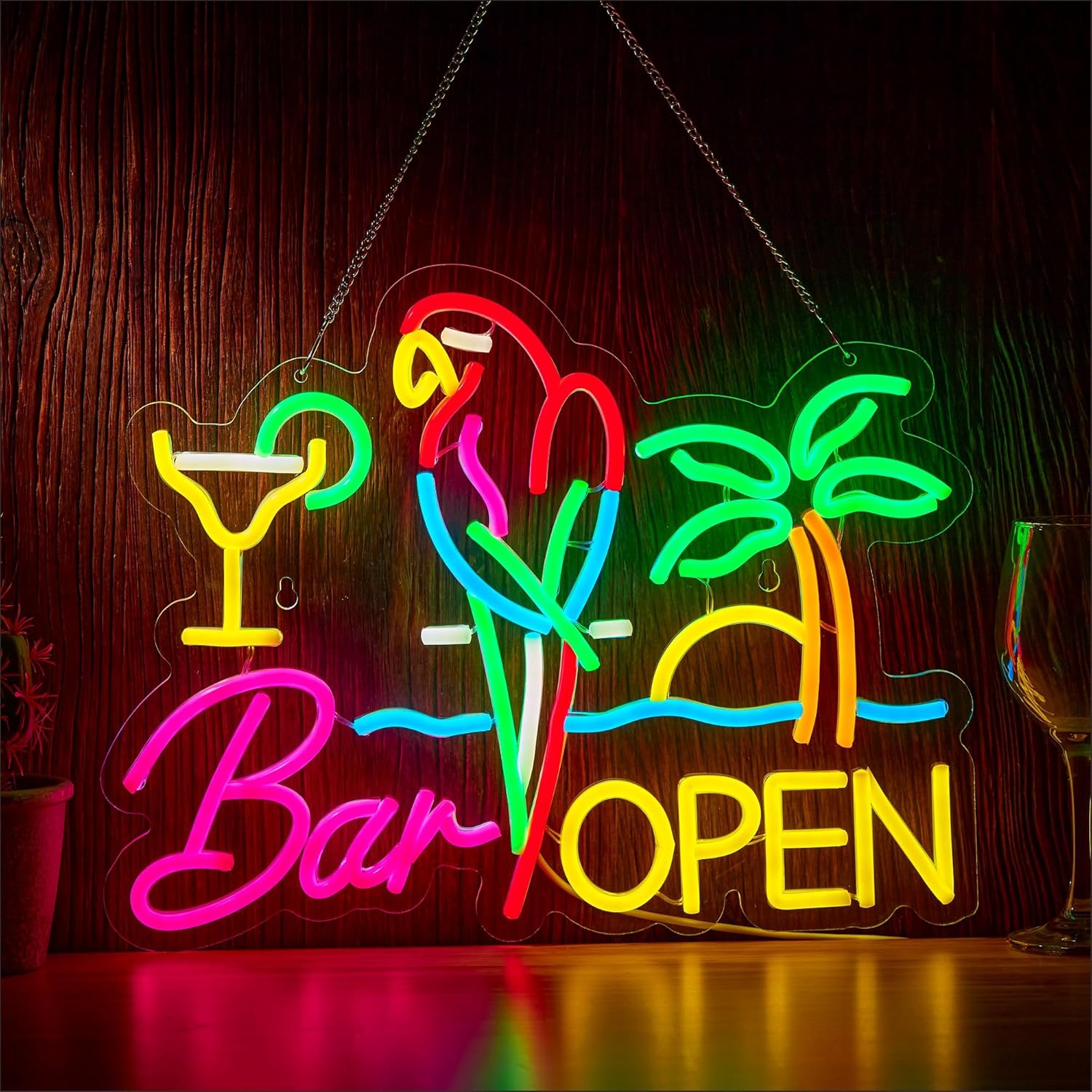 Bar Open Neon Sign Business Ar - Beer & Wine Jockey Plaza Shopping บทวิจารณ์และราคา