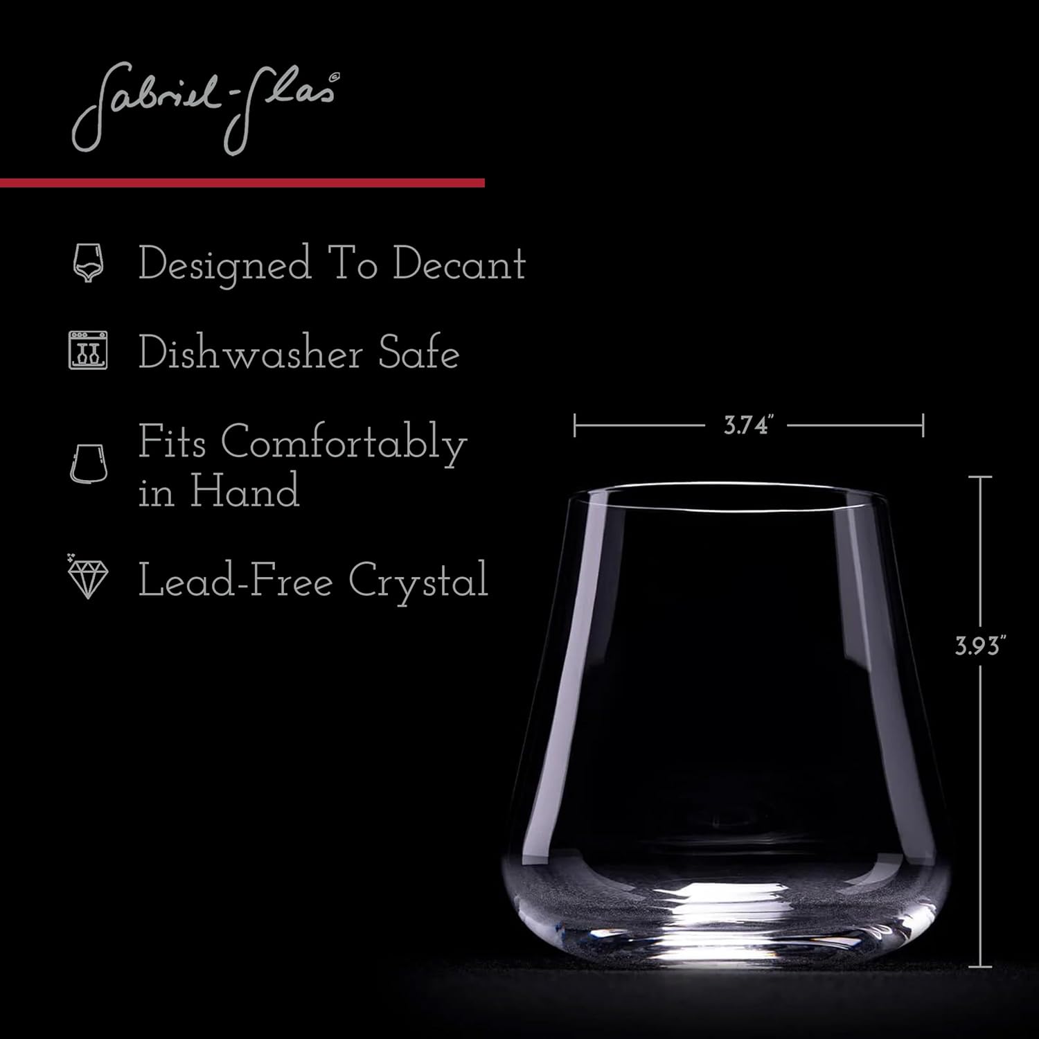 Stemless Crystal Wine Glasses  - Wine Beer The Whiskey บทวิจารณ์และราคา