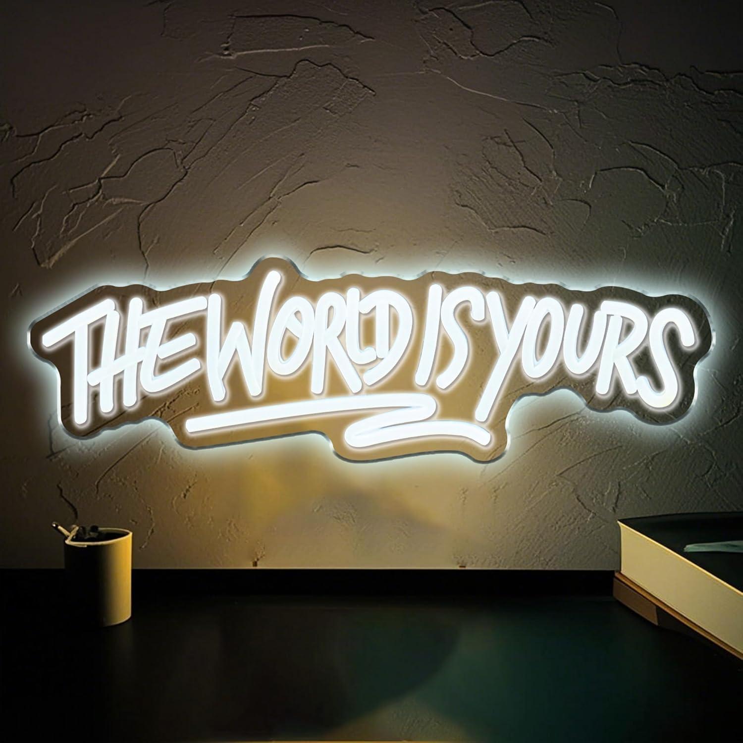 The World is Yours Neon Sign U - Beer & Wine Jockey Plaza Shopping บทวิจารณ์และราคา