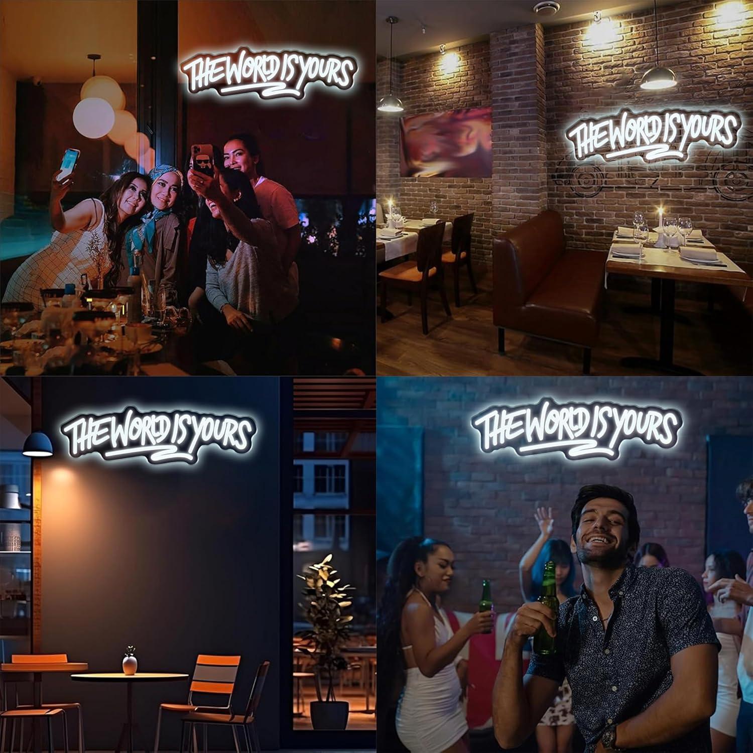 The World is Yours Neon Sign U - Beer & Wine Jockey Plaza Shopping บทวิจารณ์และราคา