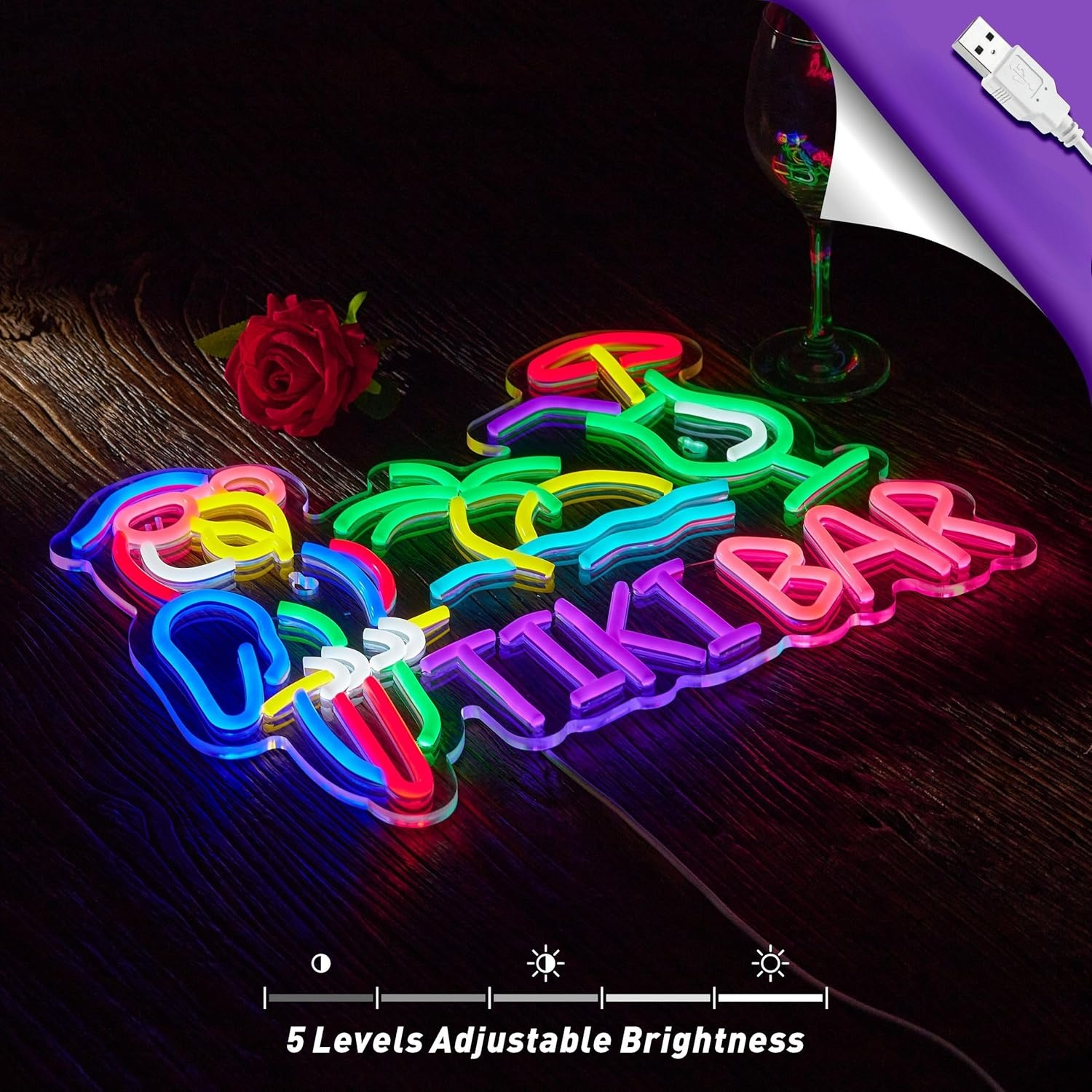 Tiki Bar Parrot Palm Tree Neon - Beer & Wine Jockey Plaza Shopping บทวิจารณ์และราคา