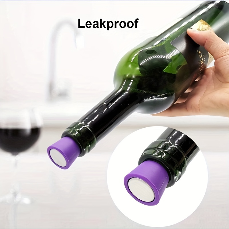 Silicone Wine Stopper Set Leak - Wine Beer The Whiskey บทวิจารณ์และราคา