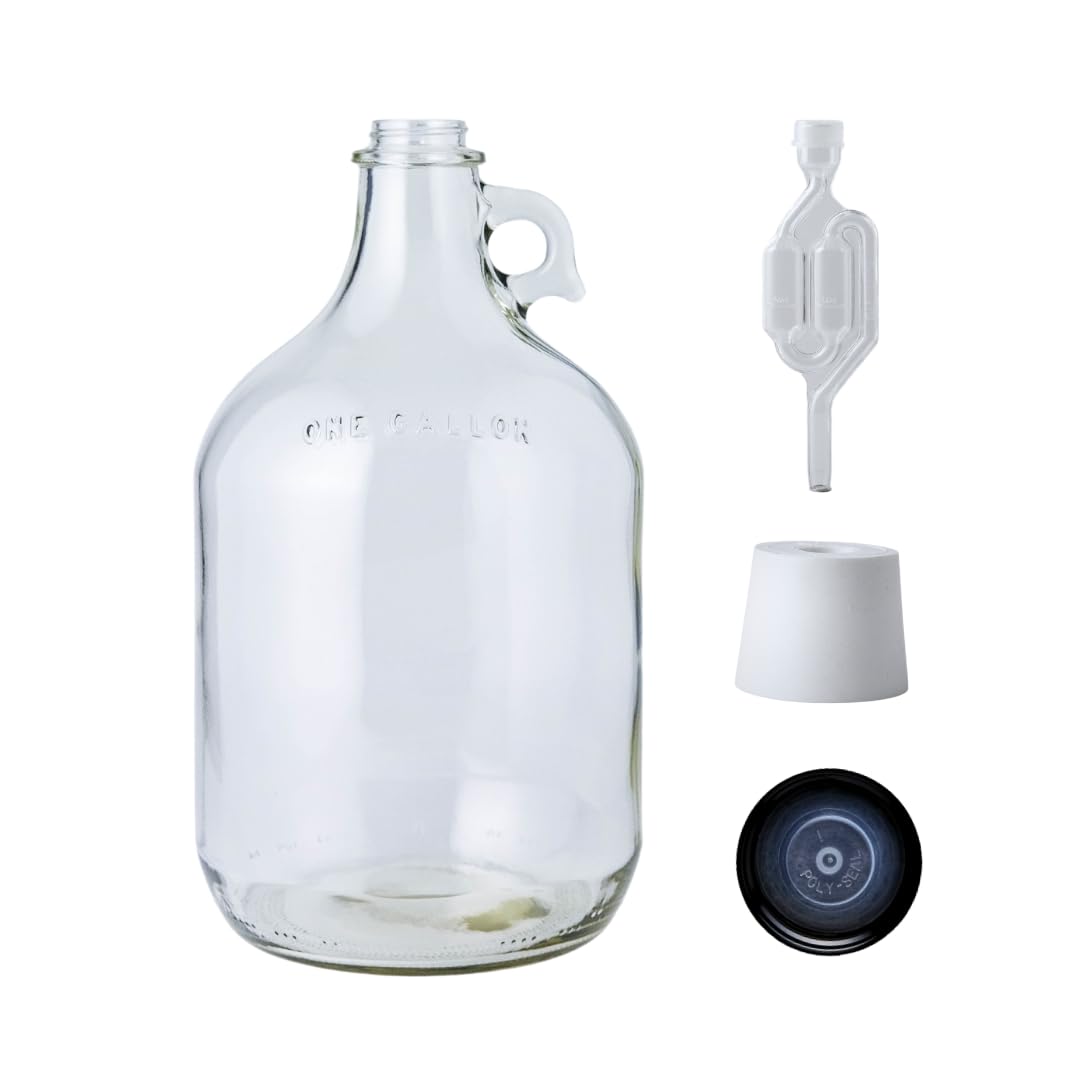 1 Gallon Glass Jug with Airloc - Wine Beer And Cider บทวิจารณ์และราคา