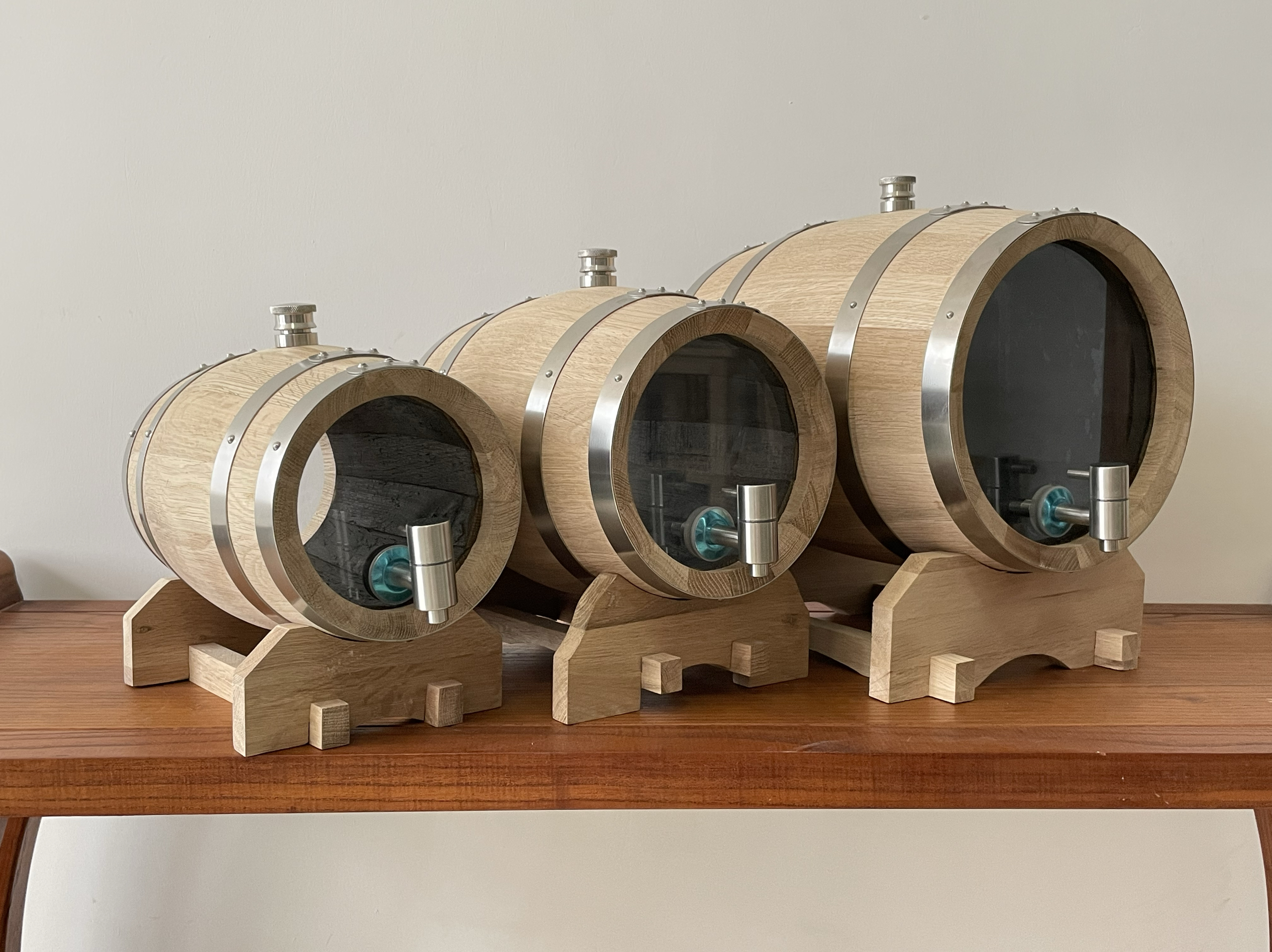 3L Double-sided Glass Wood Oak - Wine Draft Beer บทวิจารณ์และราคา