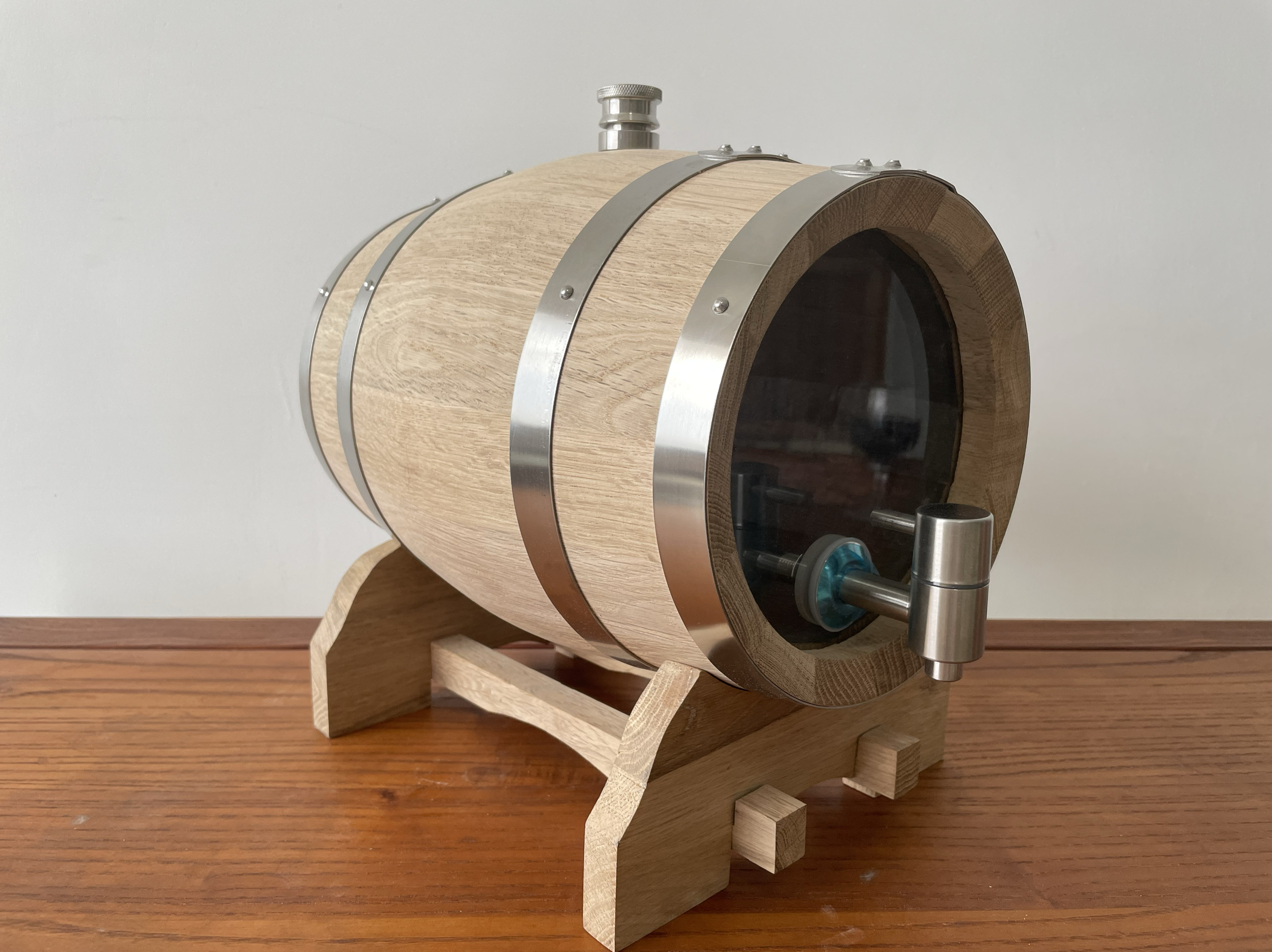 3L Double-sided Glass Wood Oak - Wine Draft Beer บทวิจารณ์และราคา