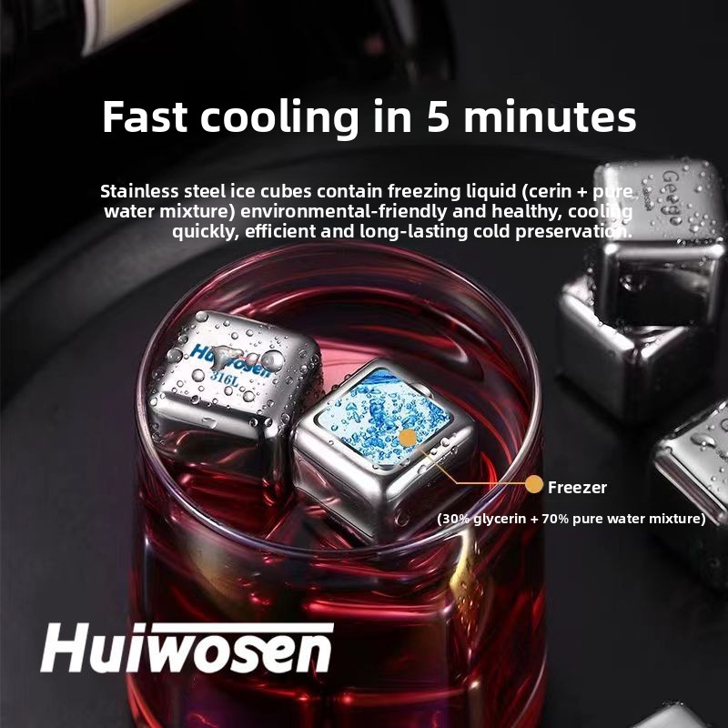 316 Stainless Steel Ice Cube R - Wine Beer The Whiskey บทวิจารณ์และราคา