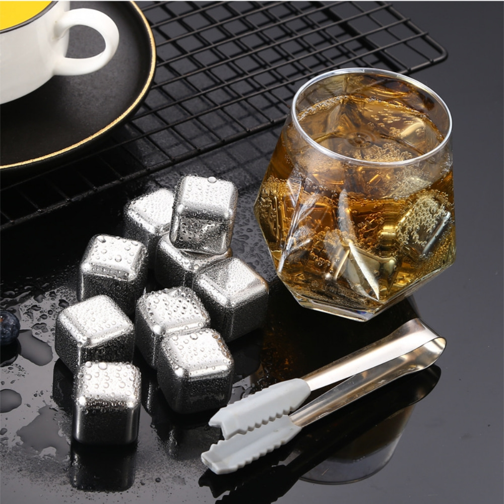 8/12 Pcs stainless steel ice c - Ice Bucket Silver บทวิจารณ์และราคา