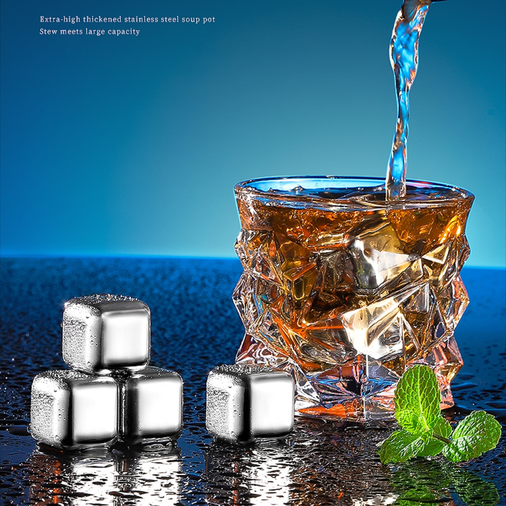 8/12 Pcs stainless steel ice c - Ice Bucket Silver บทวิจารณ์และราคา