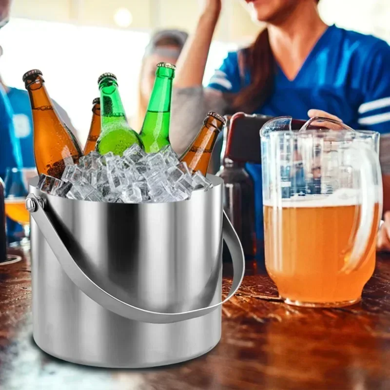 3/4L Stainless Steel Insulated - Ice Bucket Silver บทวิจารณ์และราคา